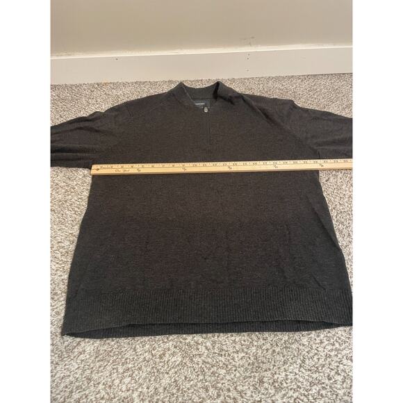 Bonobos Golf 1/4 Zip Sweater Gray Pullover Men’s L Long Sleeve - Picture 6 of 9